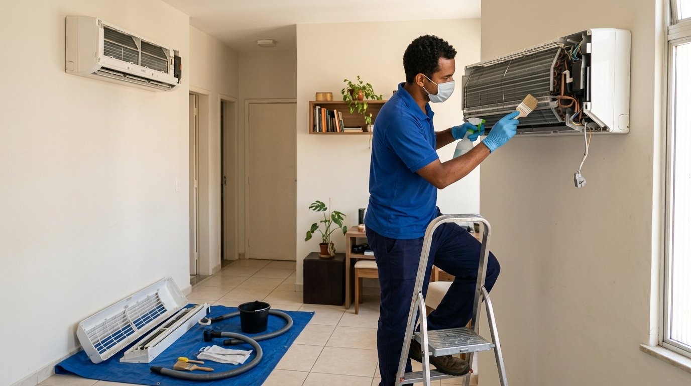 Limpeza de ar condicionado split em Fortaleza‑CE