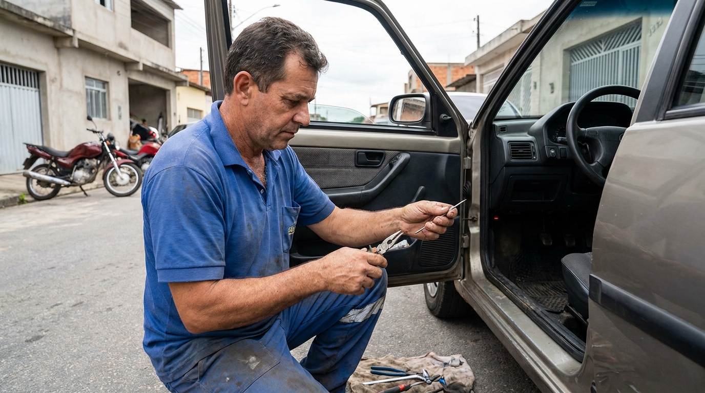 Chave sendo retirada de cadeado perto de mim