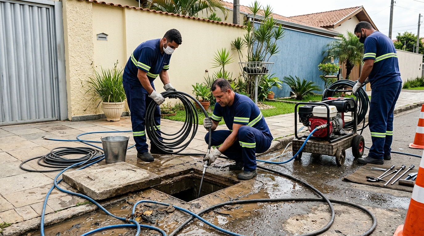 Esgoto de casa desentupido Perto de Mim