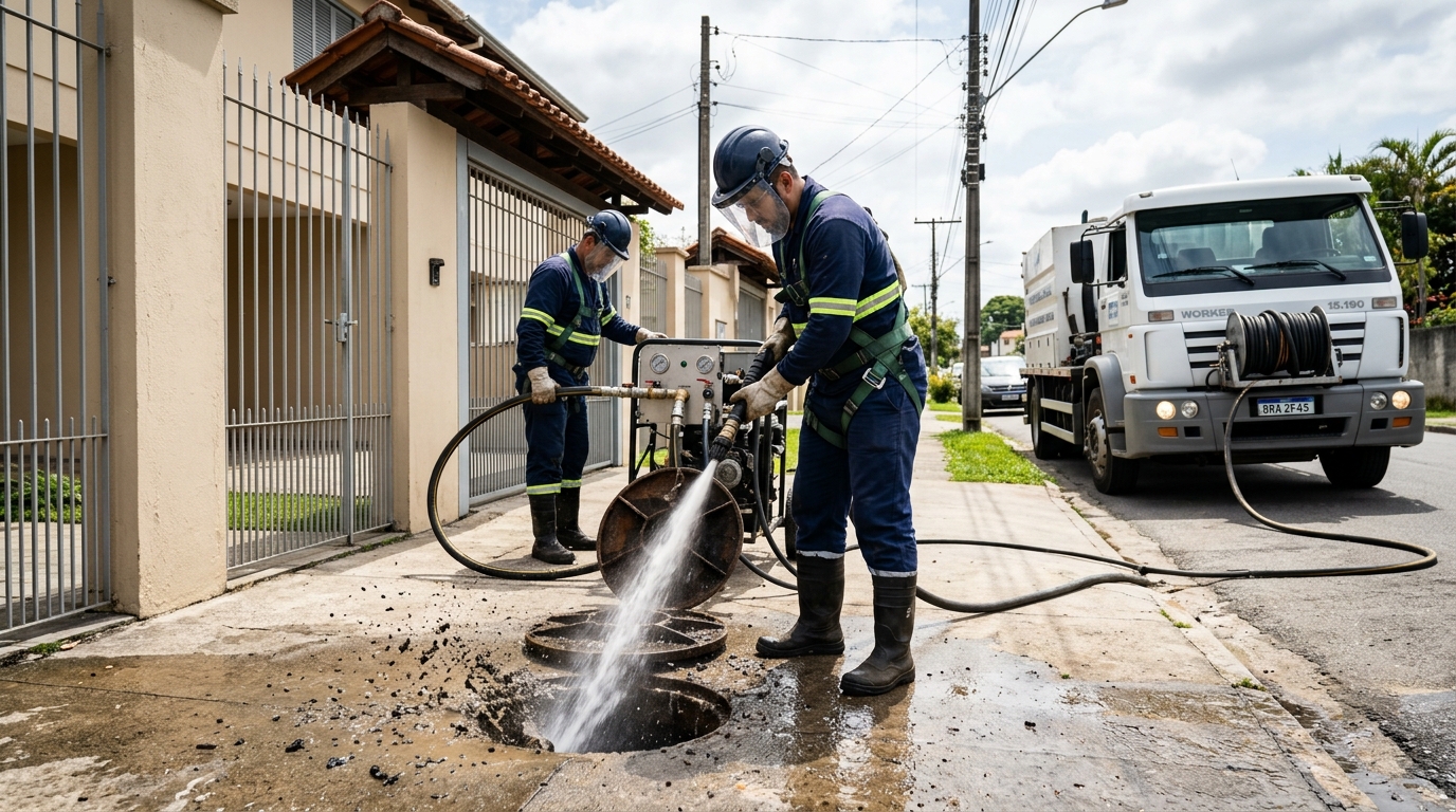 Serviço de hidrojateamento em Maringá‑PR