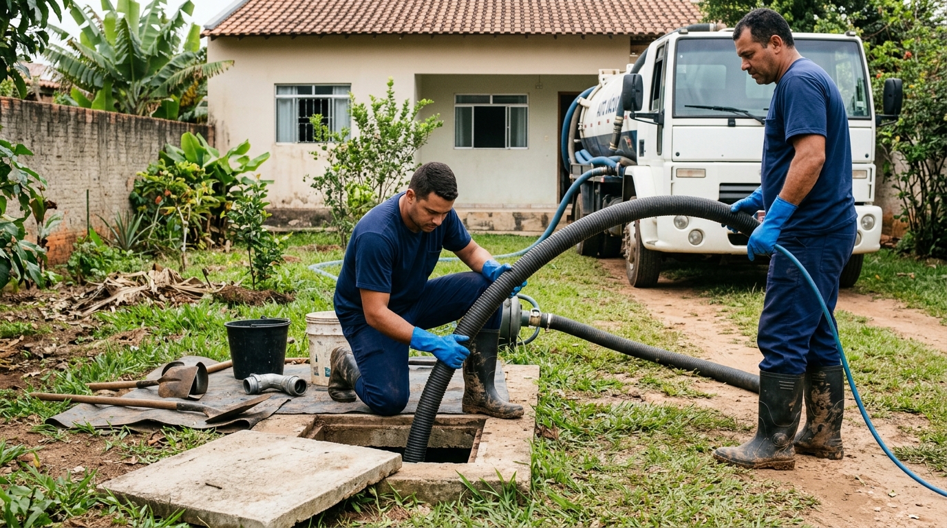 Fossa sendo esgotada Perto de Mim