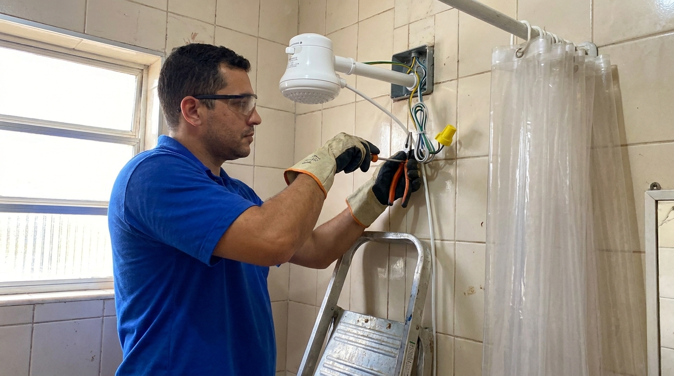 Chuveiro elétrico instalado em residência perto de mim