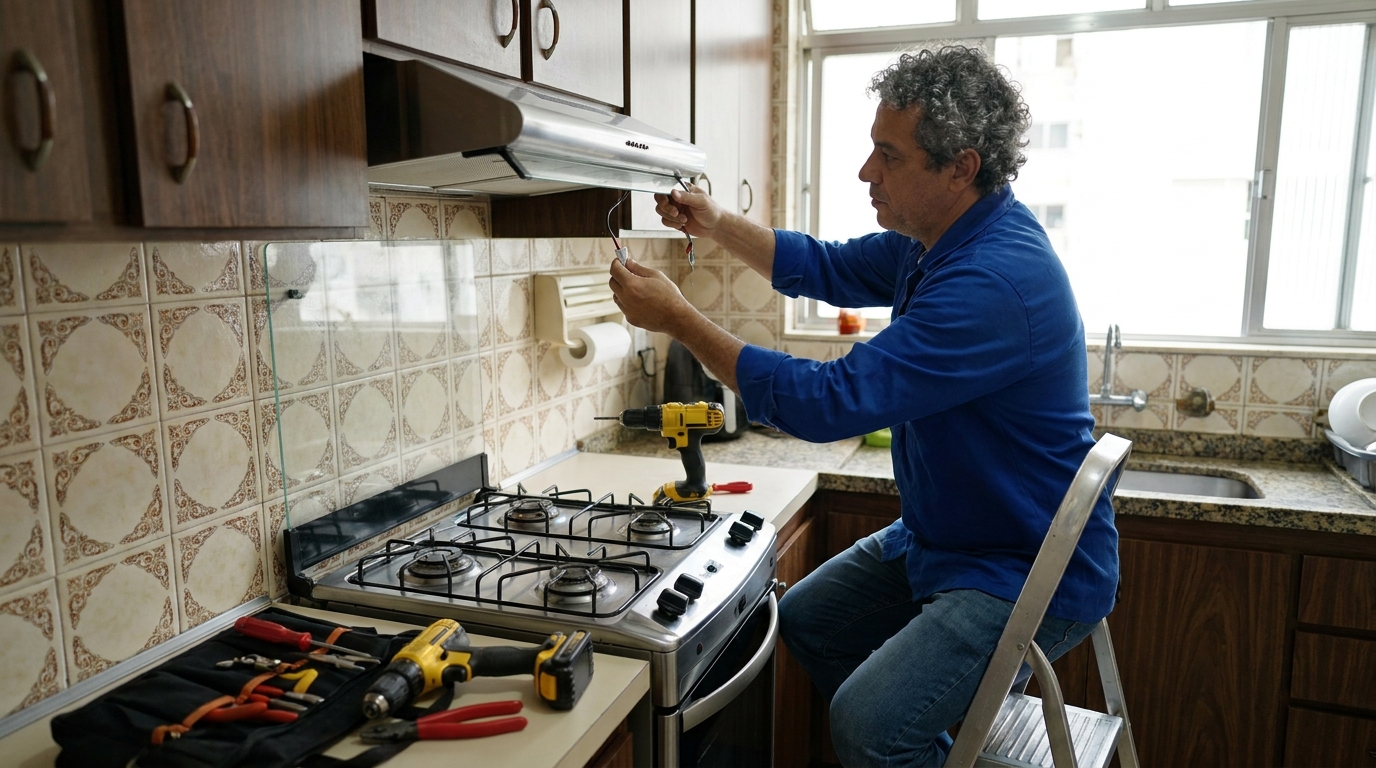Coifa e exaustor instalados perto de mim