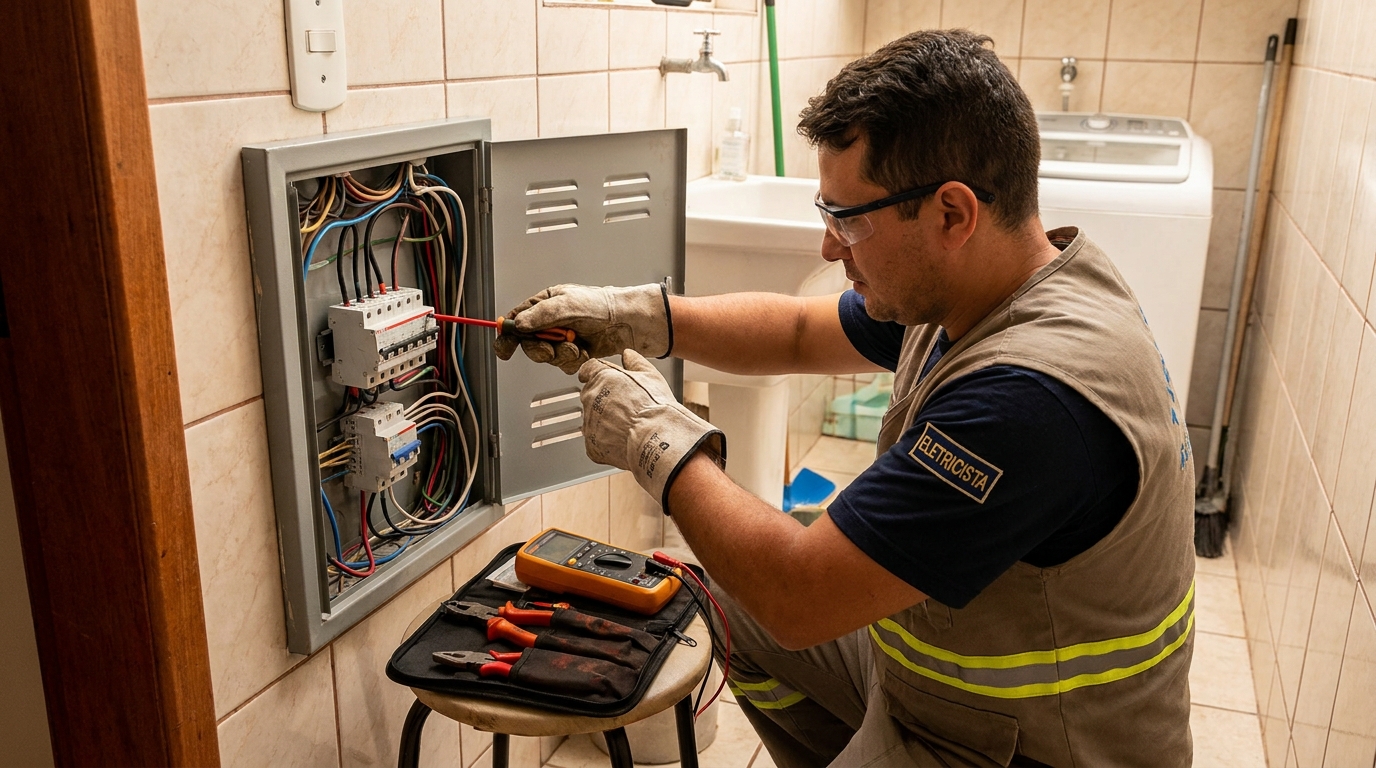 Disjuntor instalado em residência perto de mim