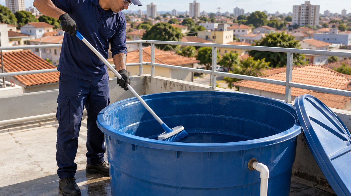 Limpeza de caixa d'água feita perto de mim