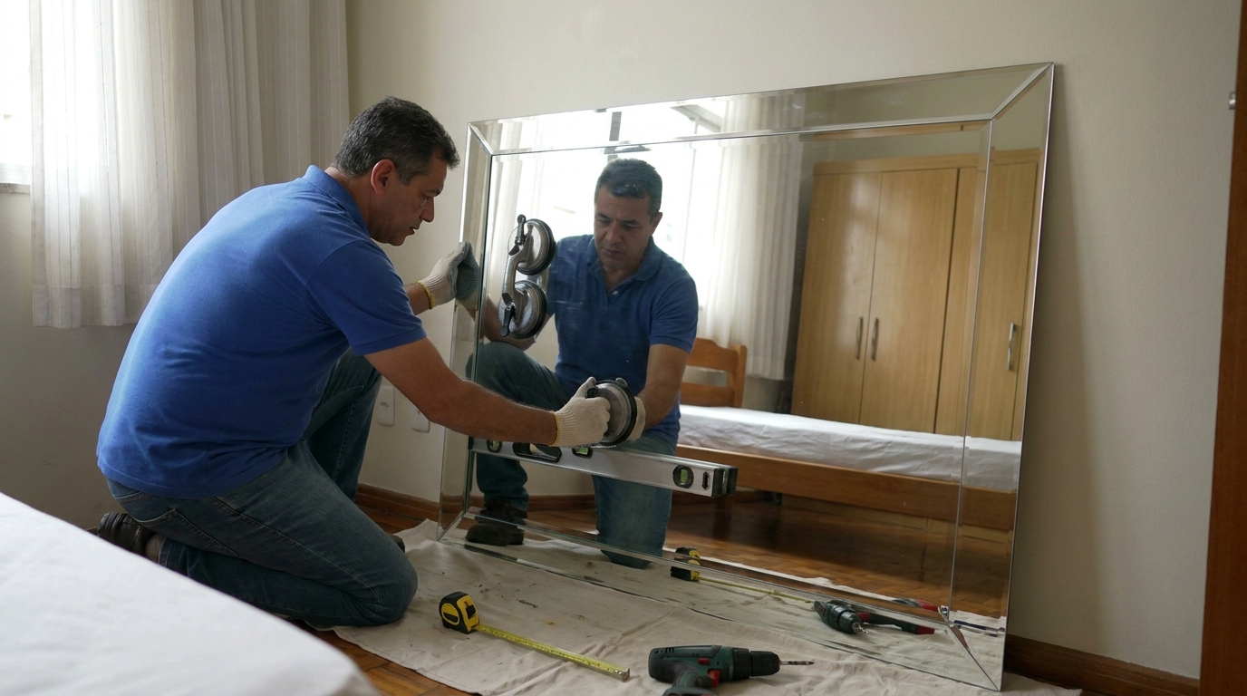 Espelho sob medida em loja e vitrine perto de mim