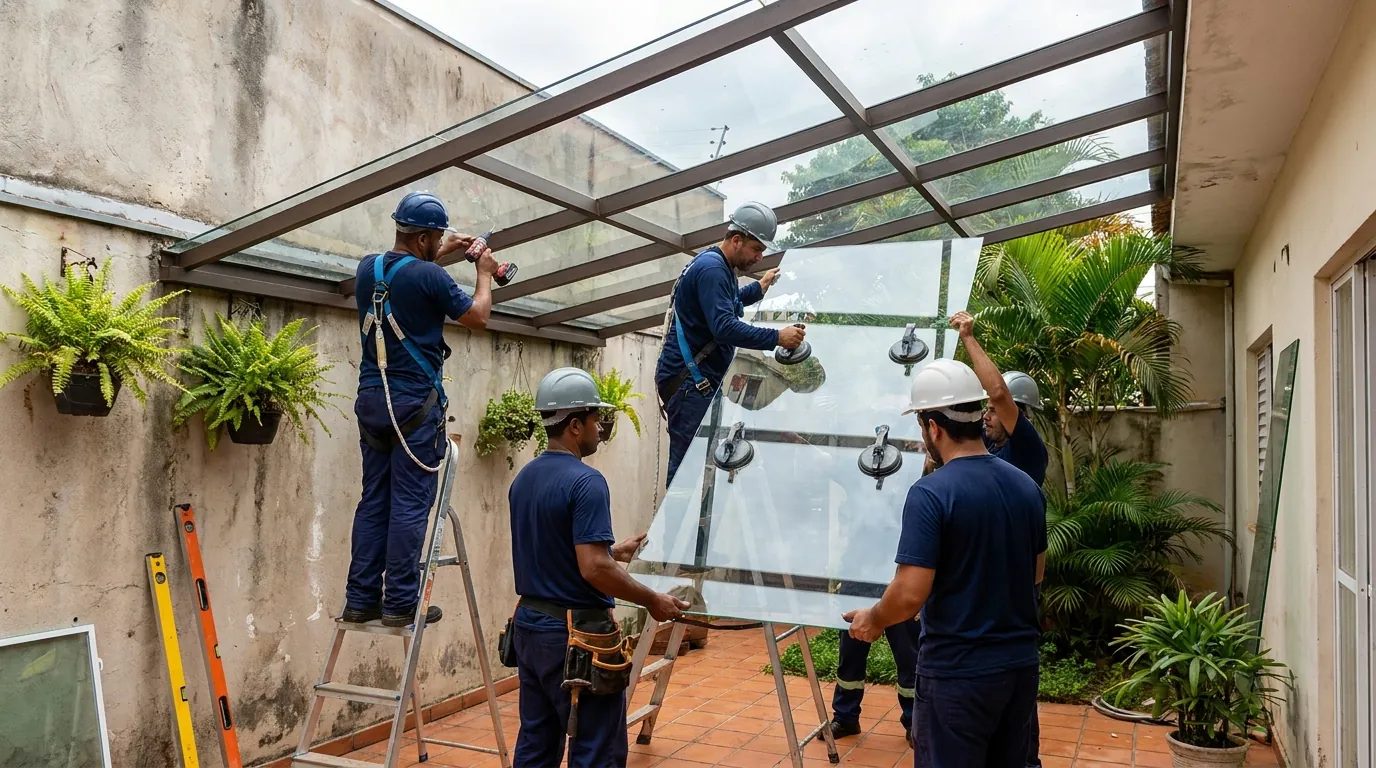 Varanda fechada com vidro, perto de mim
