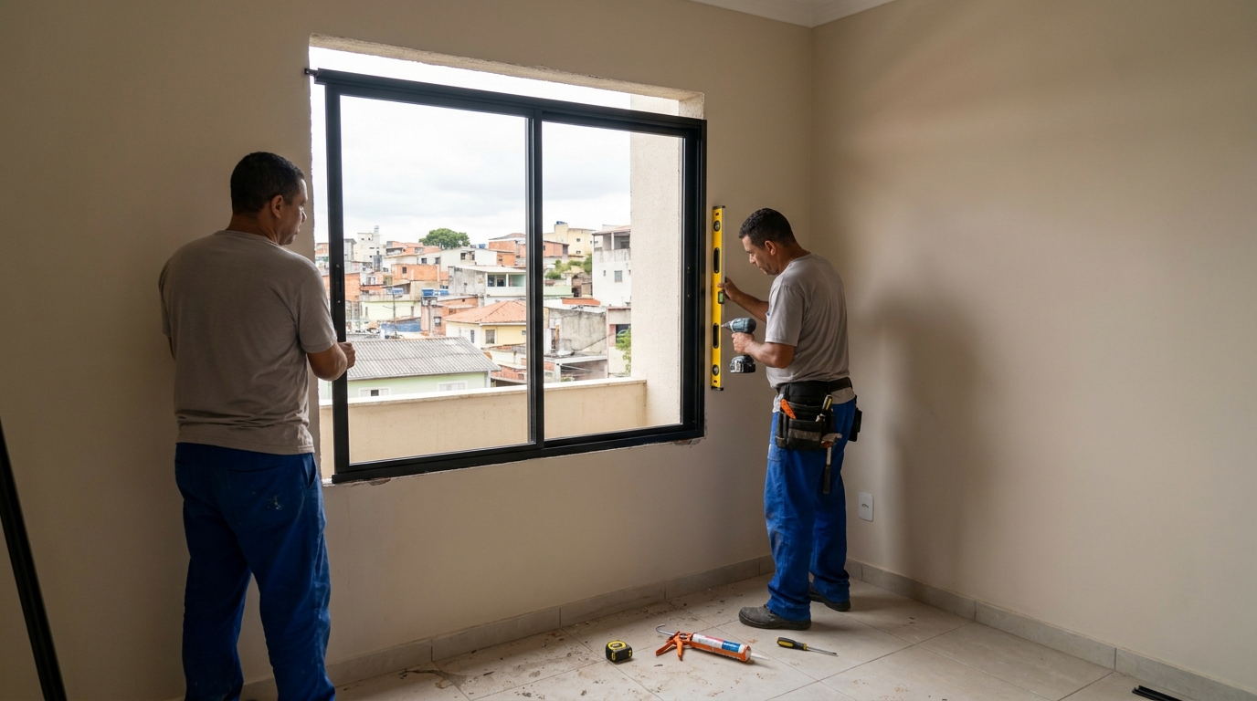 Fechamento com esquadrias de alumínio perto de mim