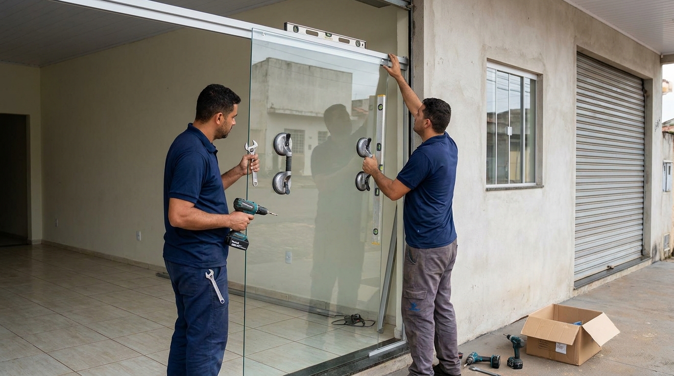 Portas em vidro perto de você